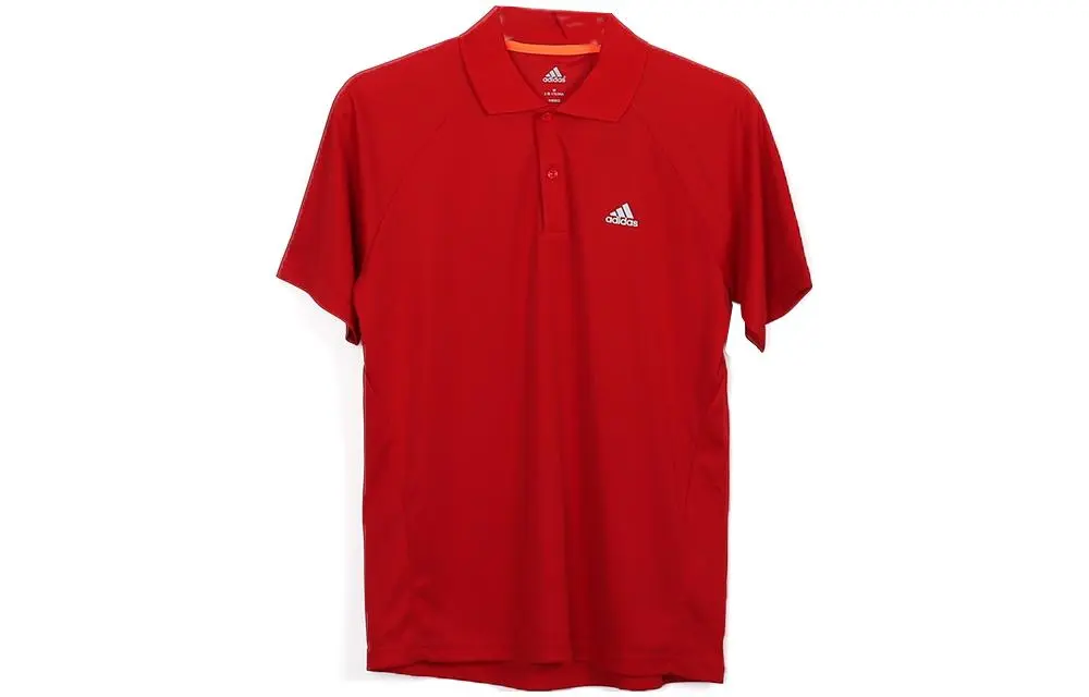 Adidas T-Shirts Men's Red Polo Collar Moderate Straight Fit