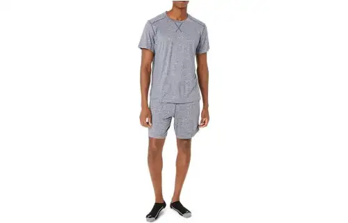 ASICS STRONG LOUNGE ReSET T Shirts Men's Light Umber Crew Neck Moderate Straight Fit