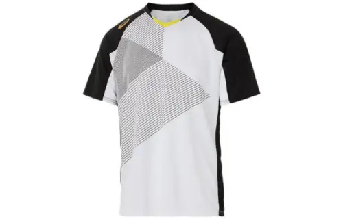 ASICS T Shirts Men's White Crew Neck Moderate Straight Fit