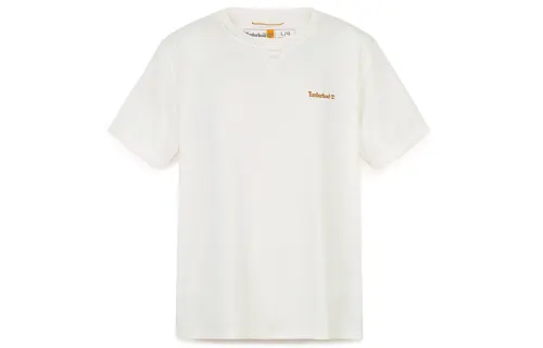 Timberland T Shirts Men's Vintage White Crew Neck Moderate Straight Fit