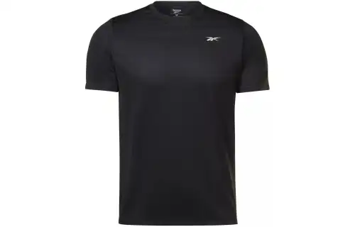 Reebok T Shirts Men's Black Crew Neck Moderate Straight Fit