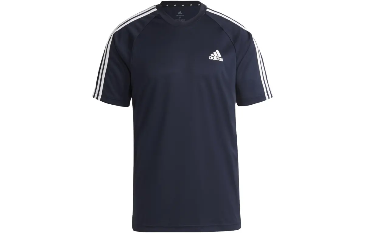 Adidas T-Shirts Men's Blue Crew Neck Moderate