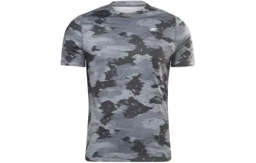Reebok T Shirts Men's Dark Gray Crew Neck Moderate Straight Fit