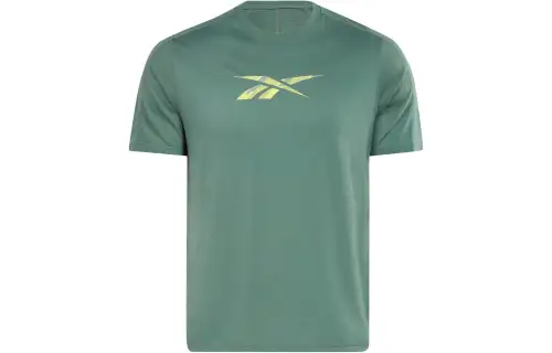 Reebok T Shirts Men's Green Crew Neck Moderate Straight Fit