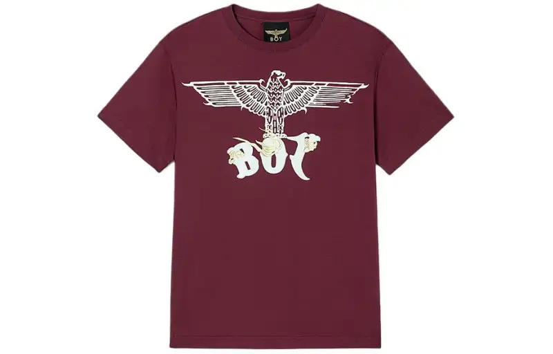 Boy London T Shirt Unisex Burgundy