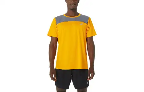 ASICS PR LYTE T Shirts Men's Amber Crew Neck Moderate Other