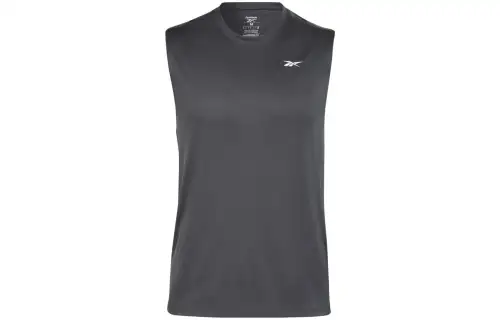Reebok T Shirts Men's Midnight Black Crew Neck Moderate Straight Fit