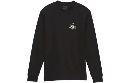 Vans Distorted Snake Long Sleeve T Shirt T Shirt Unisex Black