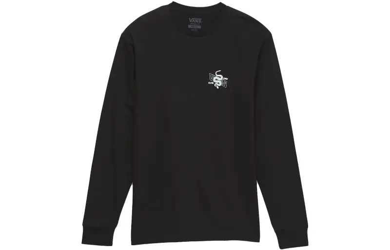 Vans Distorted Snake Long Sleeve T Shirt T Shirt Unisex Black