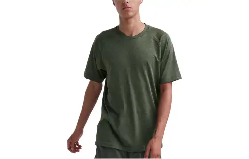 UNIQLO T Shirts Men's Dark Green Crew Neck Moderate Other