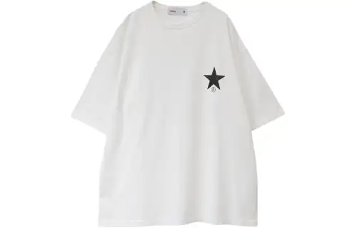 Converse T Shirts Unisex White Crew Neck Moderate Straight Fit