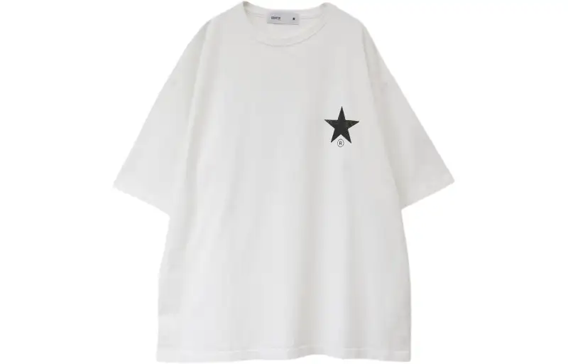 Converse T Shirts Unisex White Crew Neck Moderate Straight Fit