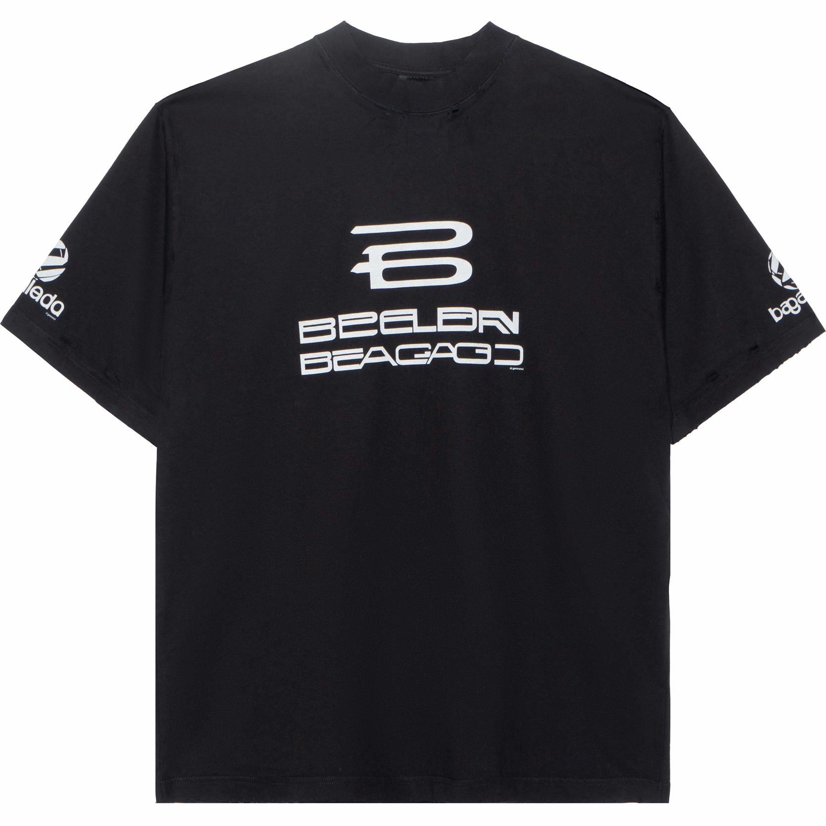 Футболка Balenciaga Ai Generated Logo (черная)