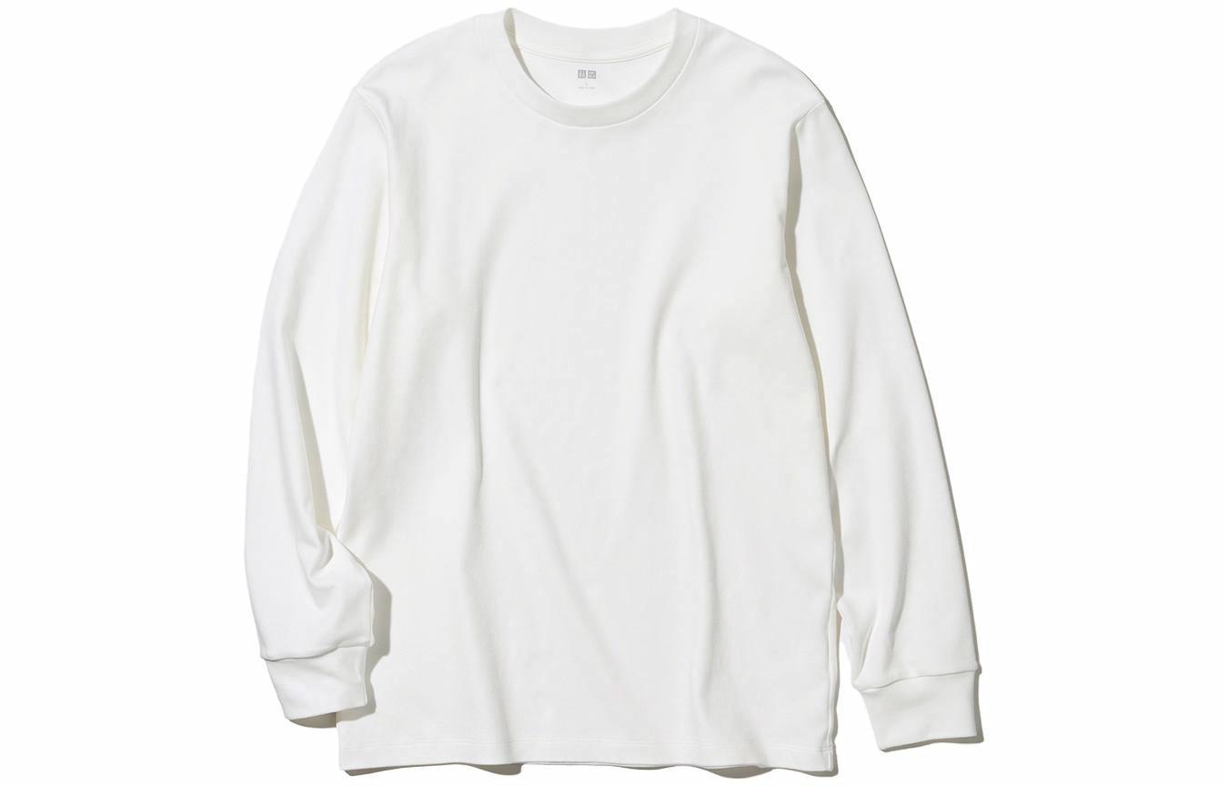 Лонгслив UNIQLO Crew Neck (белый)