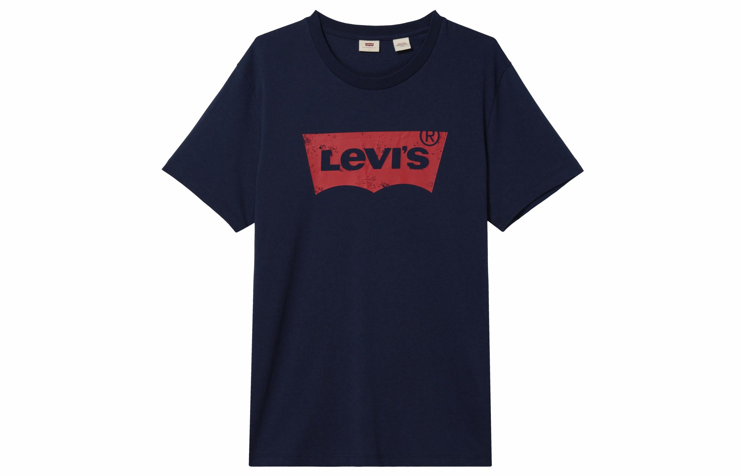 Мужская футболка Levi's С логотипом (темно-синяя)
