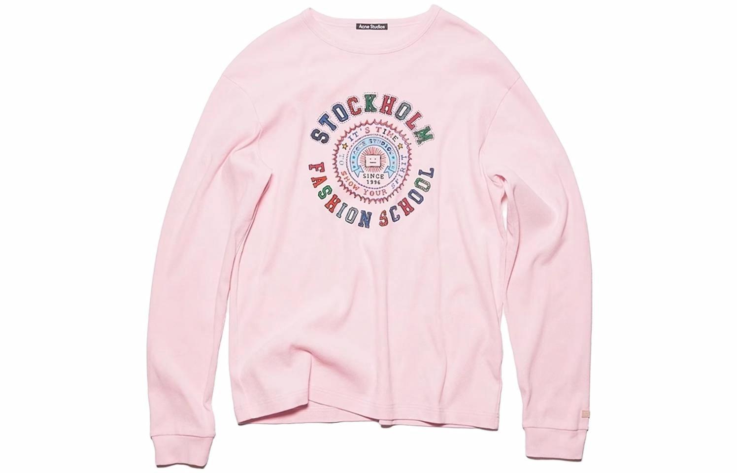 Футболка Acne Studios Face (розовая)