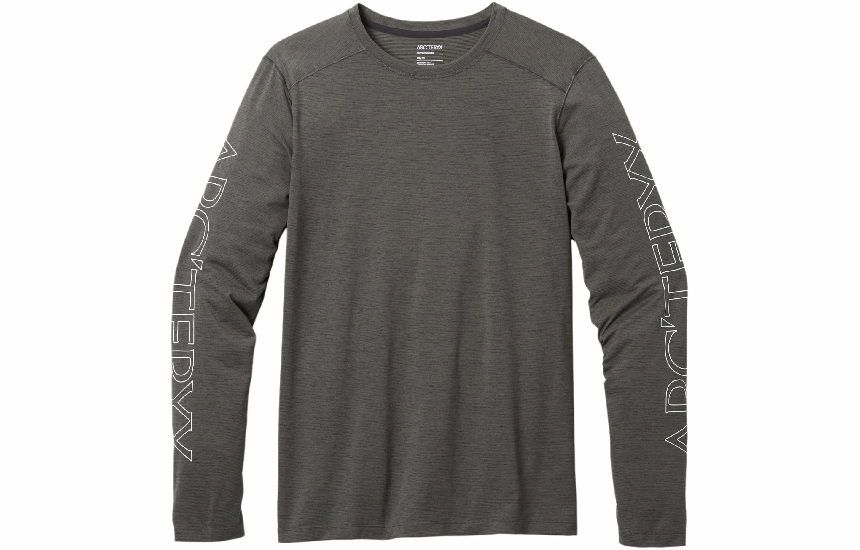 Мужская футболка Arcteryx CORMAC ARC'WORD Ls (серая)