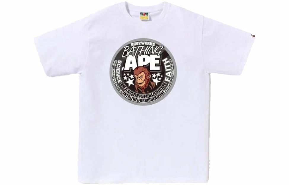 Мужская футболка A BATHING APE BAPE Busy Works (белая)
