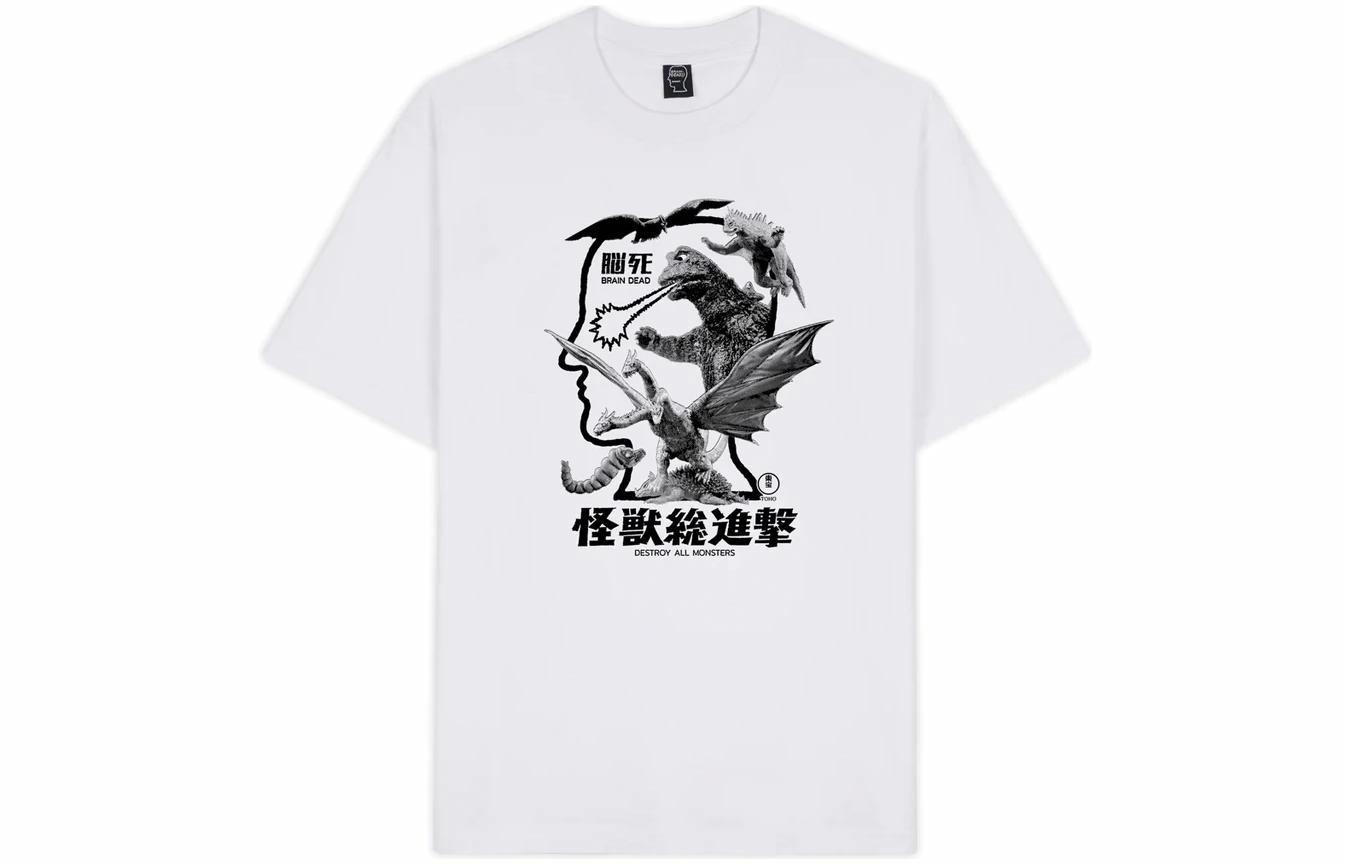 Футболка Brain Dead x Godzilla (белая)