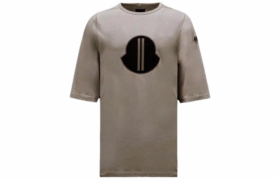 Футболка MONCLER GENIUS × RICK OWENS Logo Tee (коричневая)