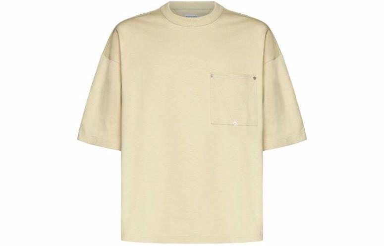 Мужская футболка Bottega Bottega Veneta Cotton Jersey T-Shirt T (бежевая)