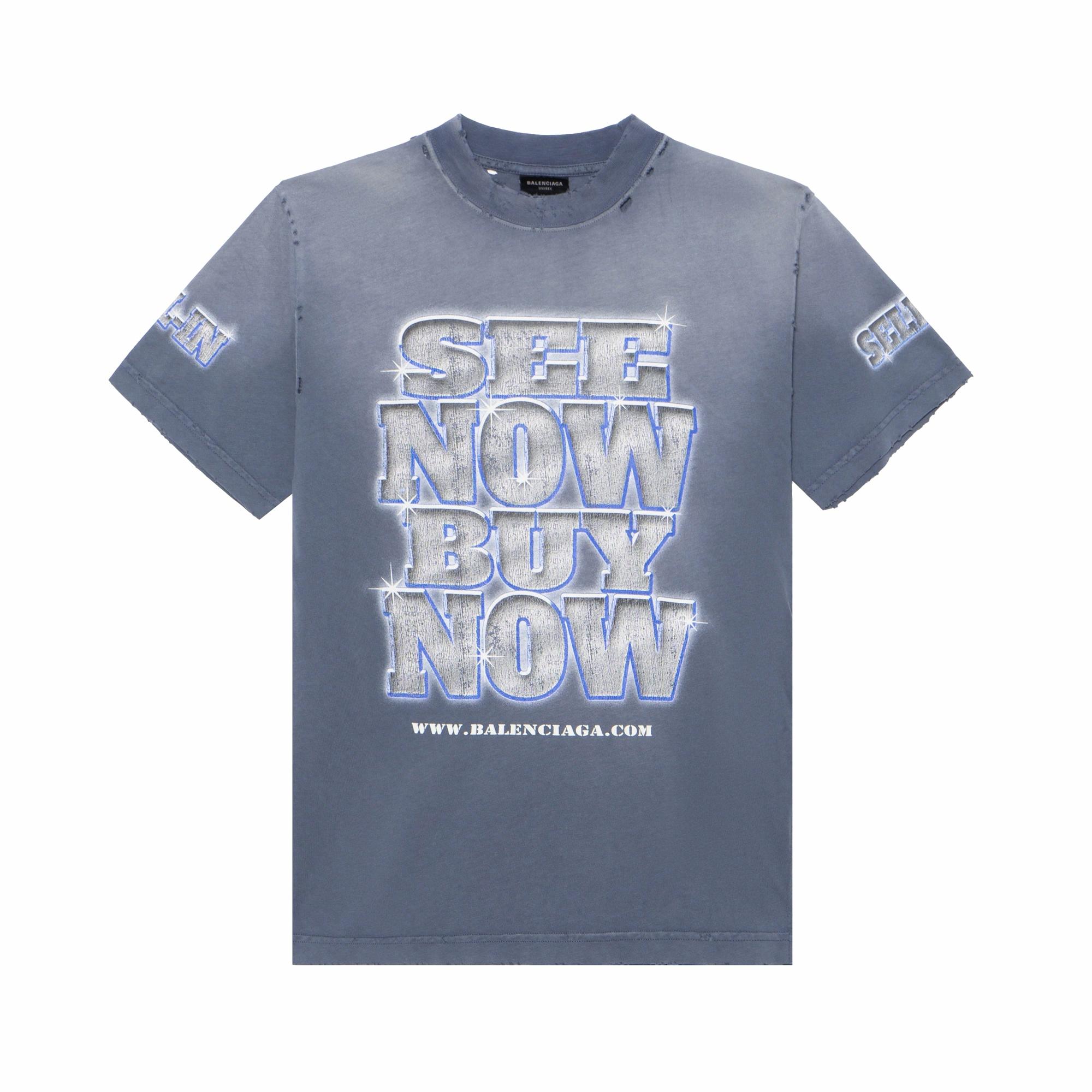 Мужская футболка Balenciaga (синяя)