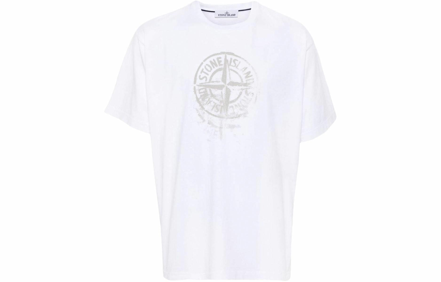 Мужская футболка STONE ISLAND (белая)