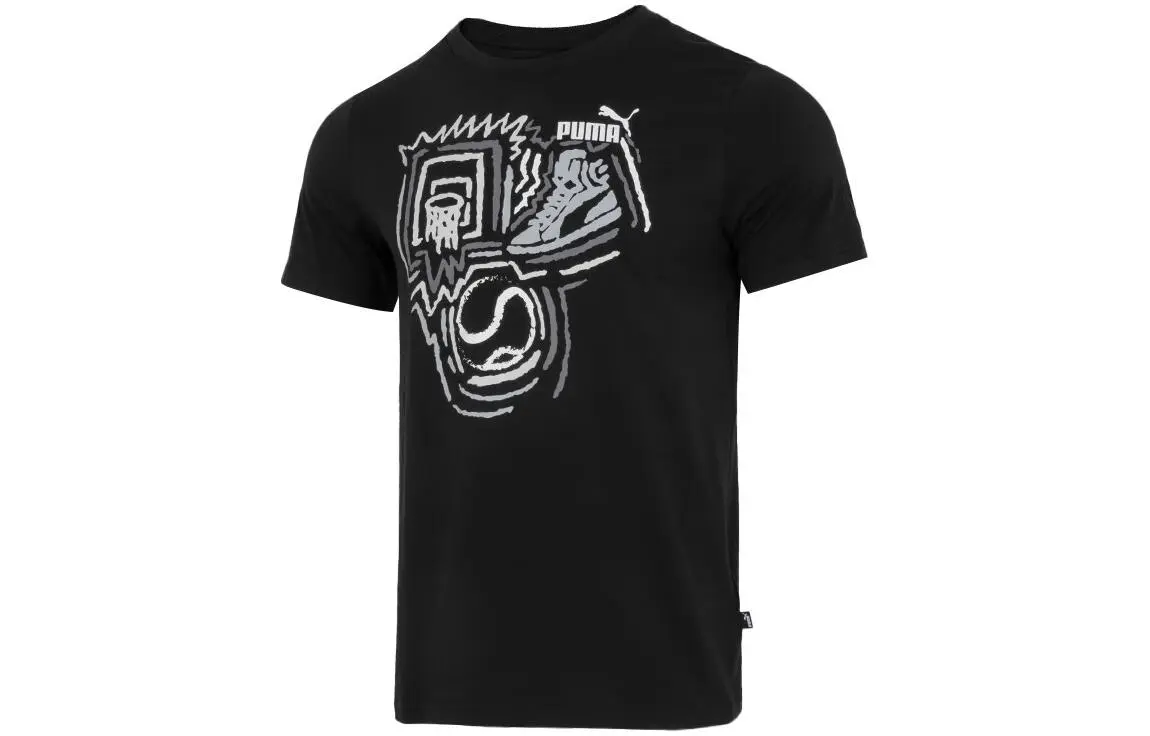 PUMA Set-in Sleeve T-Shirt Men's Black