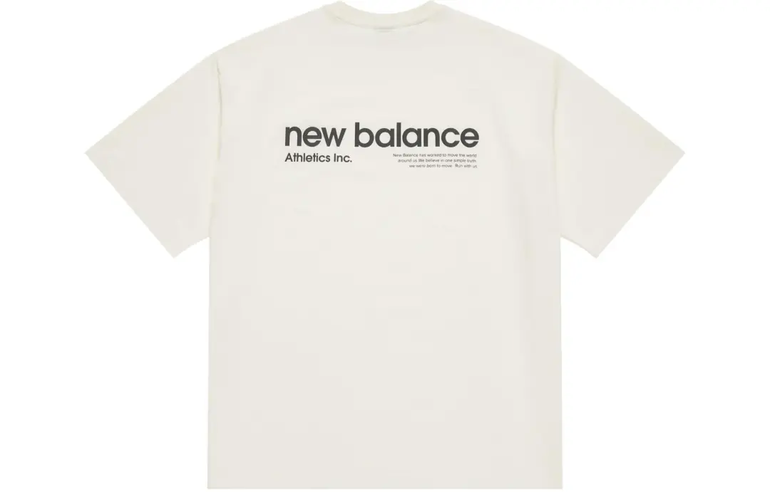 New Balance T Shirt Unisex Ivory White