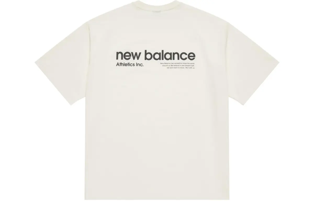 New Balance T Shirt Unisex Ivory White