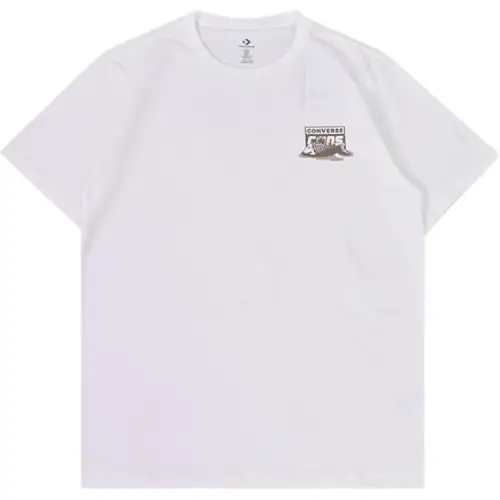 Converse T Shirts Unisex White Crew Neck Moderate