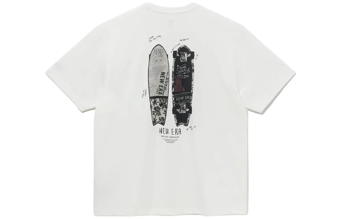 New Era T Shirt Unisex Gray White