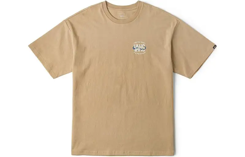 Vans T Shirts Men's Brown Crew Neck Moderate