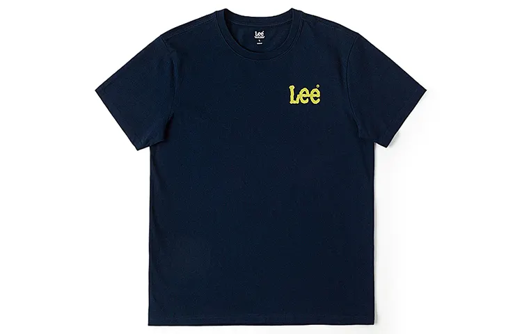 Lee T Shirts Men's Navy Blue Crew Neck Moderate Straight Fit