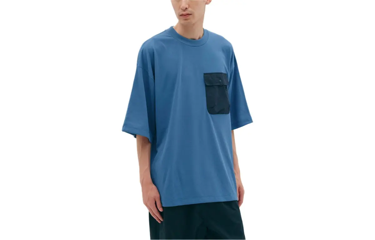 New Balance JOHN ELLIOTT T-Shirts Men's Blue Crew Neck Moderate Straight Fit