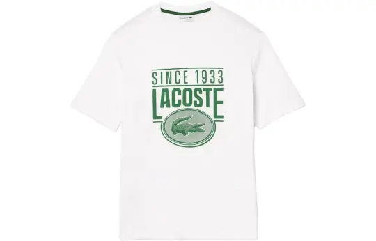 LACOSTE Logo print Organic Cotton T shirt