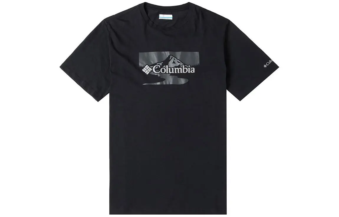 Columbia T-Shirts Men's Black Crew Neck Moderate