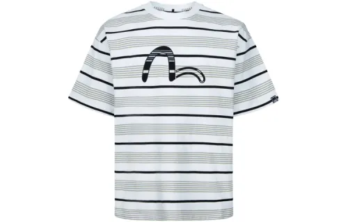 EVISU T Shirts Men's Crew Neck Moderate Straight Fit