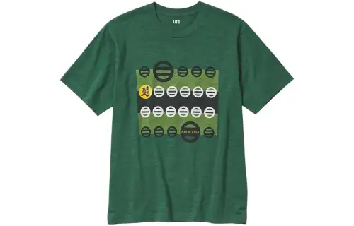 UNIQLO T Shirts Unisex Jasper Crew Neck Moderate Straight Fit