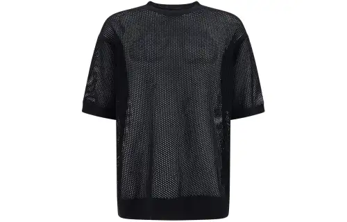 Prada Short-Sleeved Open-Knitted Top