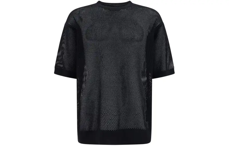 Prada Short-Sleeved Open-Knitted Top