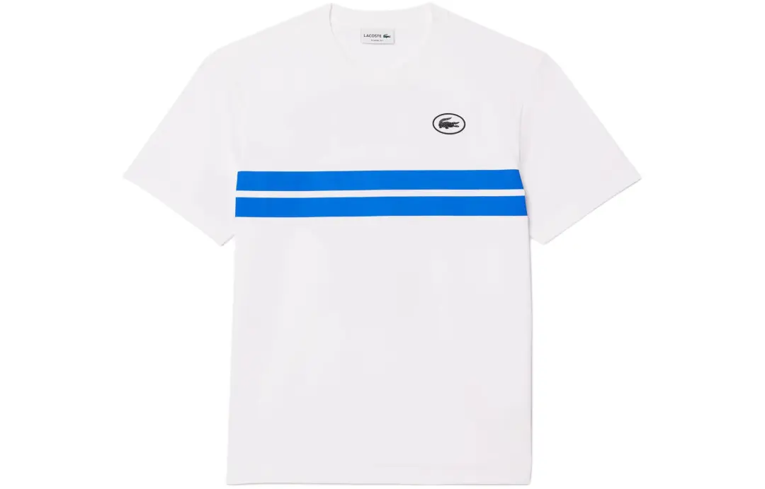 LACOSTE Logo appliqué Organic Cotton T shirt