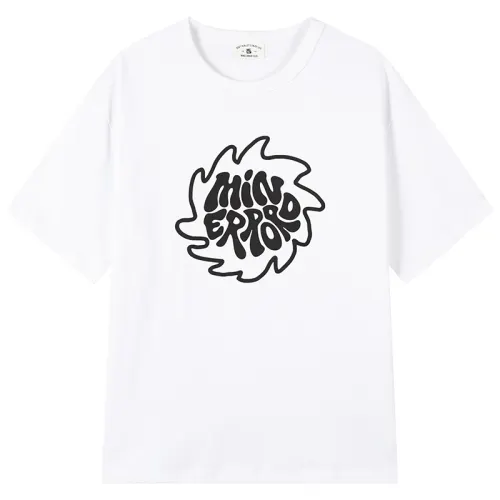 MIND ERROR Drop Shoulder Sleeve T Shirt Unisex