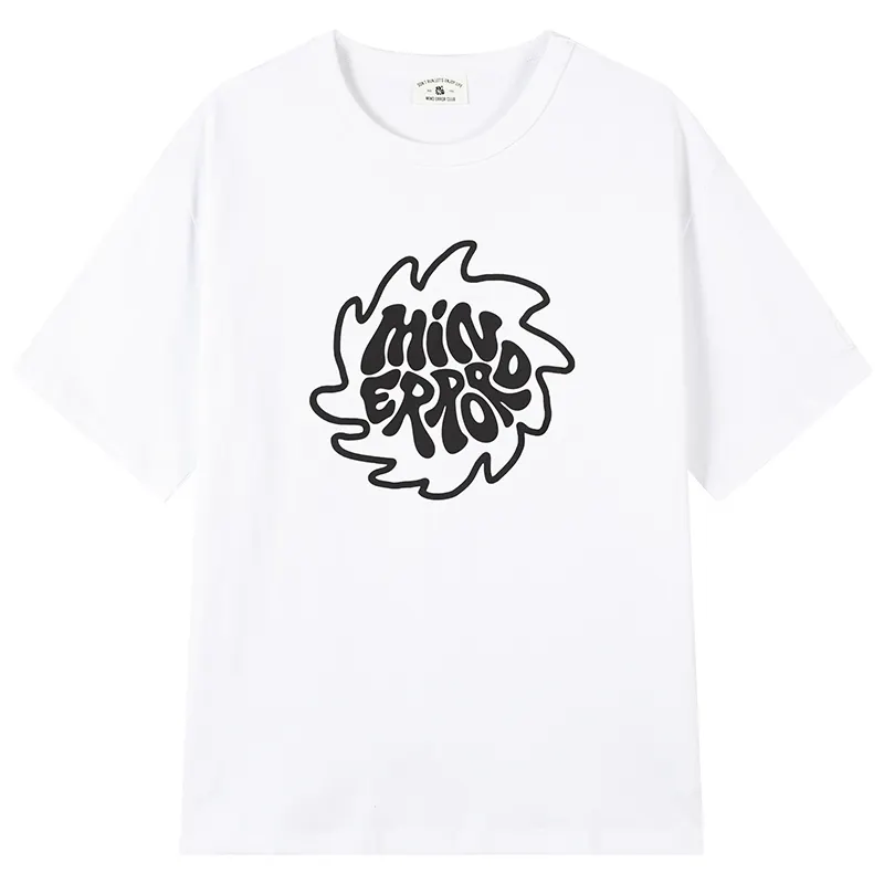 MIND ERROR Drop Shoulder Sleeve T Shirt Unisex