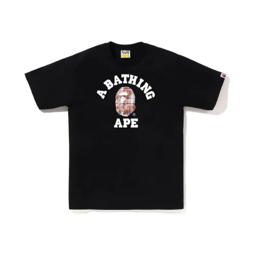A BATHING APE ® Bleach Bape Check College T shirt