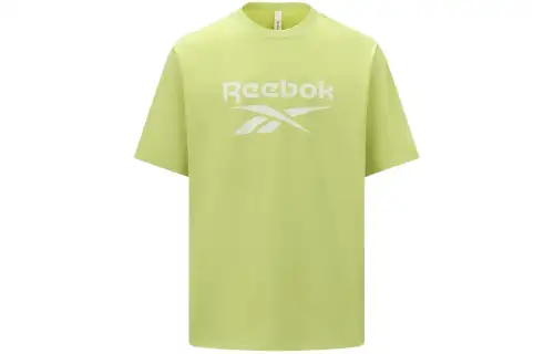 Reebok T Shirts Unisex Green Crew Neck Moderate Straight Fit