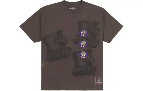 Travis Scott X Mitchell & Ness Lsu Tigers Seal T Shirt
