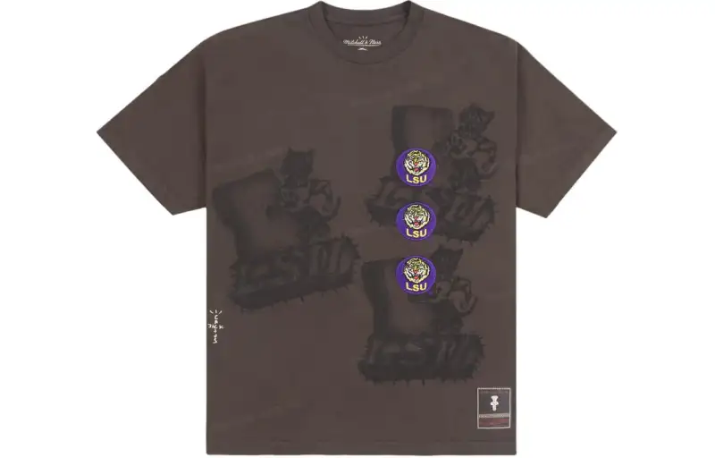 Travis Scott X Mitchell & Ness Lsu Tigers Seal T Shirt