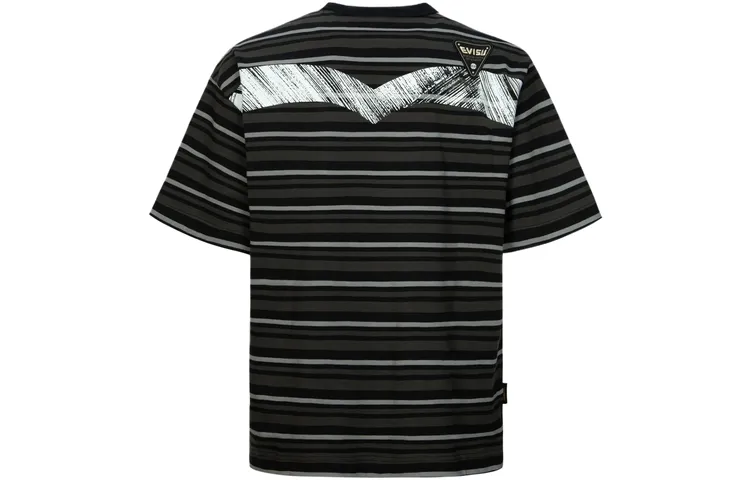 EVISU T Shirt Men's Black Stripes