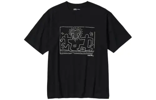 UNIQLO Drop Shoulder Sleeve T-Shirt Unisex Black